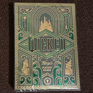 BRAND NEW WITH TAGS Wicked Green and Gold Playing Cards.